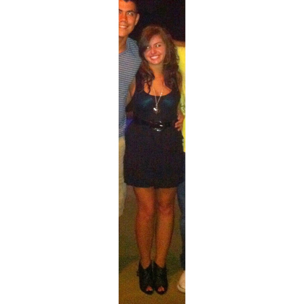 Black Ruffled Mini Dress - Picture 4 of 4